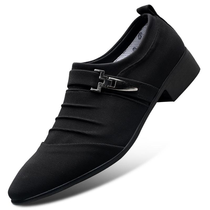 Buy Fashion Men Shoes Oxfords Canvas Dress Shoes Male Formal Business — free download