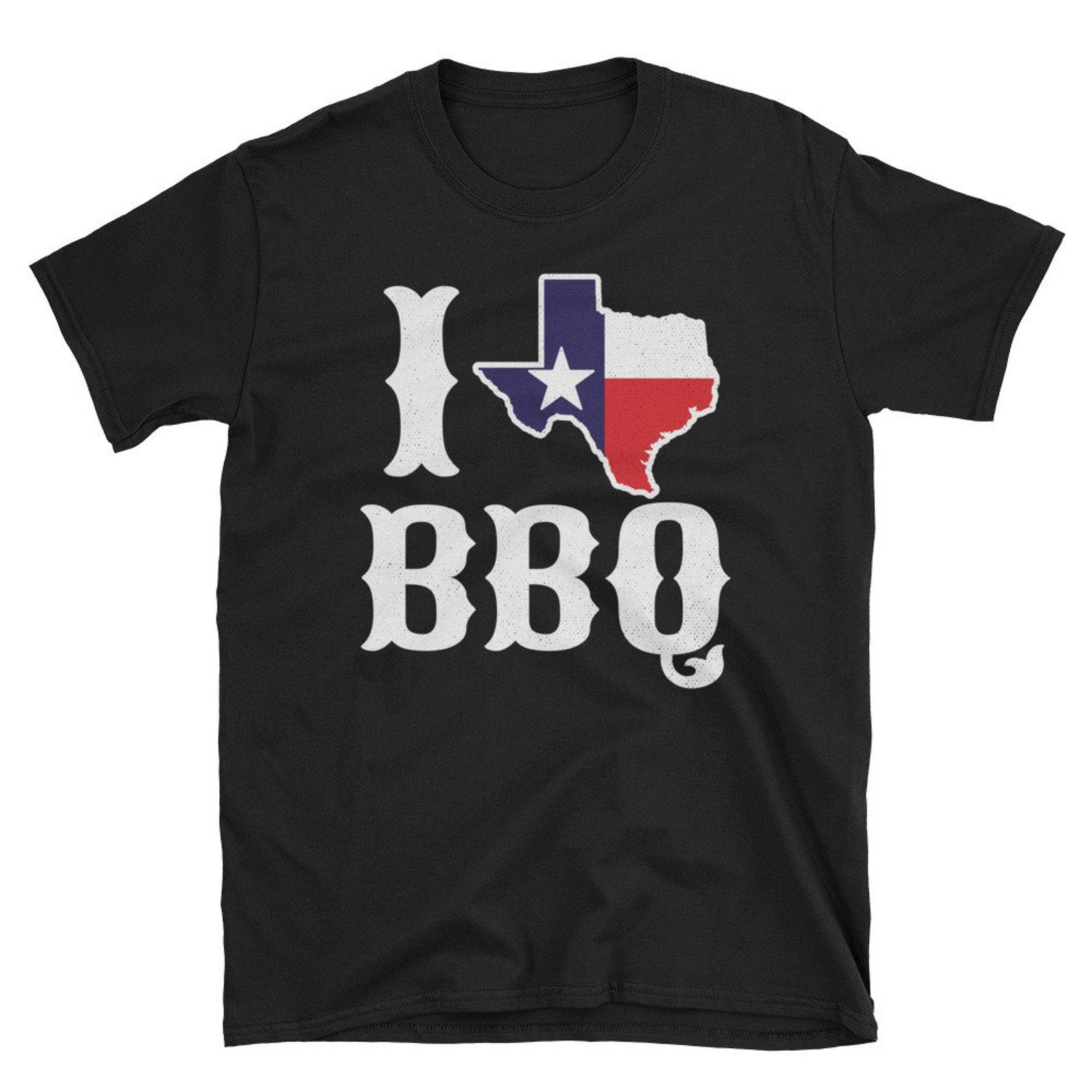 Texas Flag BBQ T Shirt Barbecue Brisket Shirt Dallas Houston Gift L