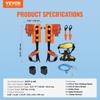 VEVOR Tree Climbing Spikes Set, 1 Pair Alloy Steel Climbing Spurs with Safety Rope and Safety Harness, 350lbs Load Capacity Tree Climbing Gear
