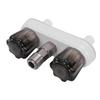 RV Exterior Faucet Hot Cold with Quick Connect Adapter Flexible Outlet Pipe for Motorhome Boat Bathroom Van Outdoor