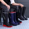 Men's British-Style Non-Slip Warm Rain Boots - 2024 Korean-Inspired Comfortable Long Boots