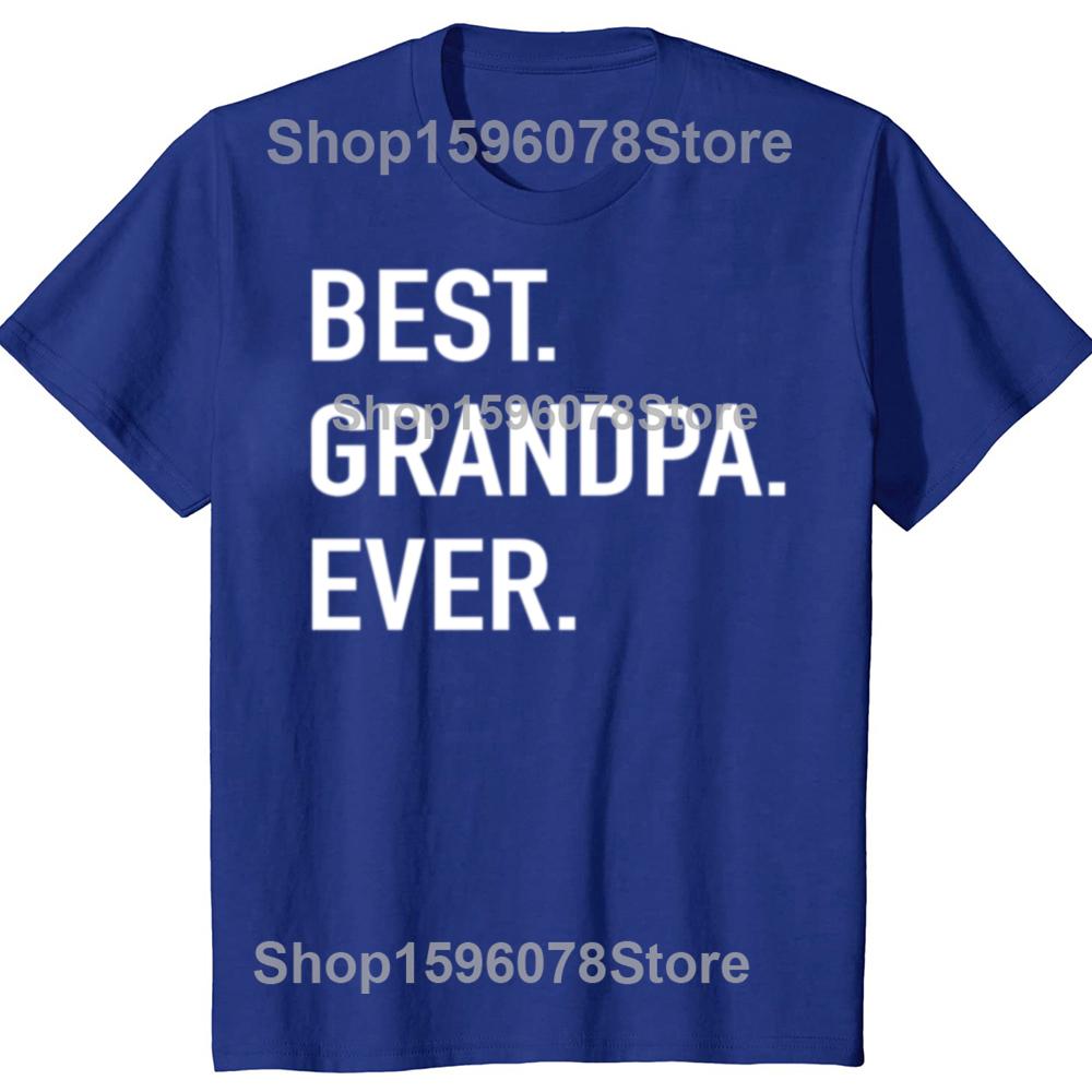 Best Grandpa Ever Letter Print Men's T Shirt Graphic Tees Men Round Neck Short Sleeve Summer Tees Male Casual Harajuku Clothing