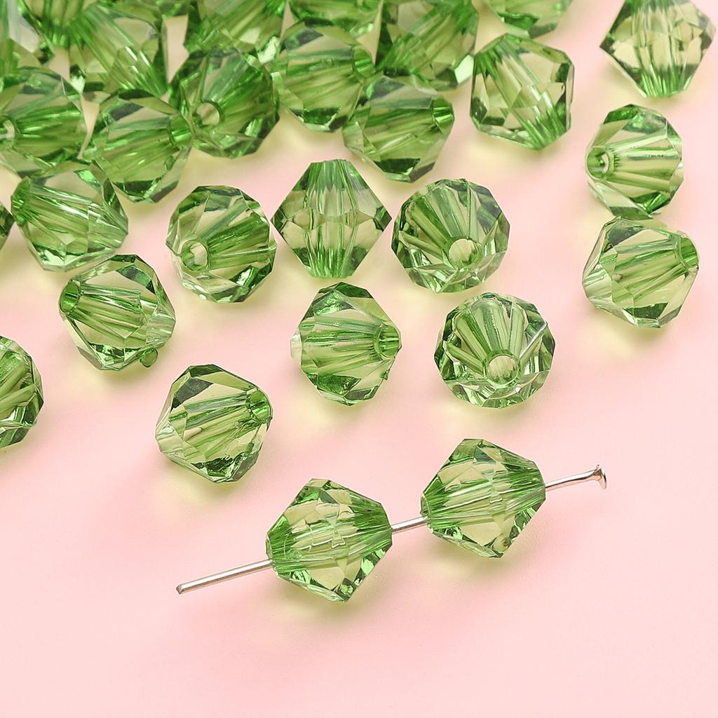 Handmade Beads Diamond-shaped Faceted Beads Acrylic Transparent Irregular Faceted Round Beads Beads DIY Bracelet Cell Phone Chain Jewelry Loose Beads