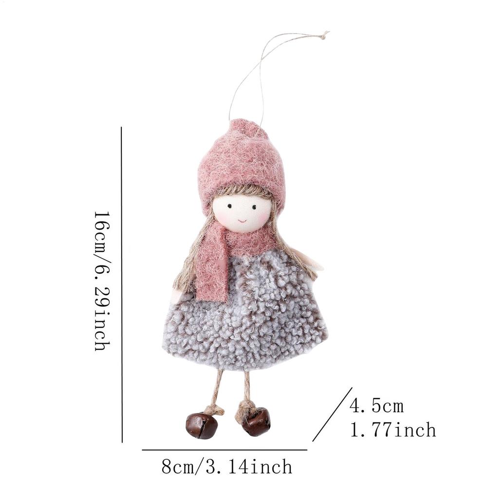Angel Ornament Angel Doll Christmas Tree Decorations Festive Pendant For Holiday Celebration Home Door Party Window Indoor розовый