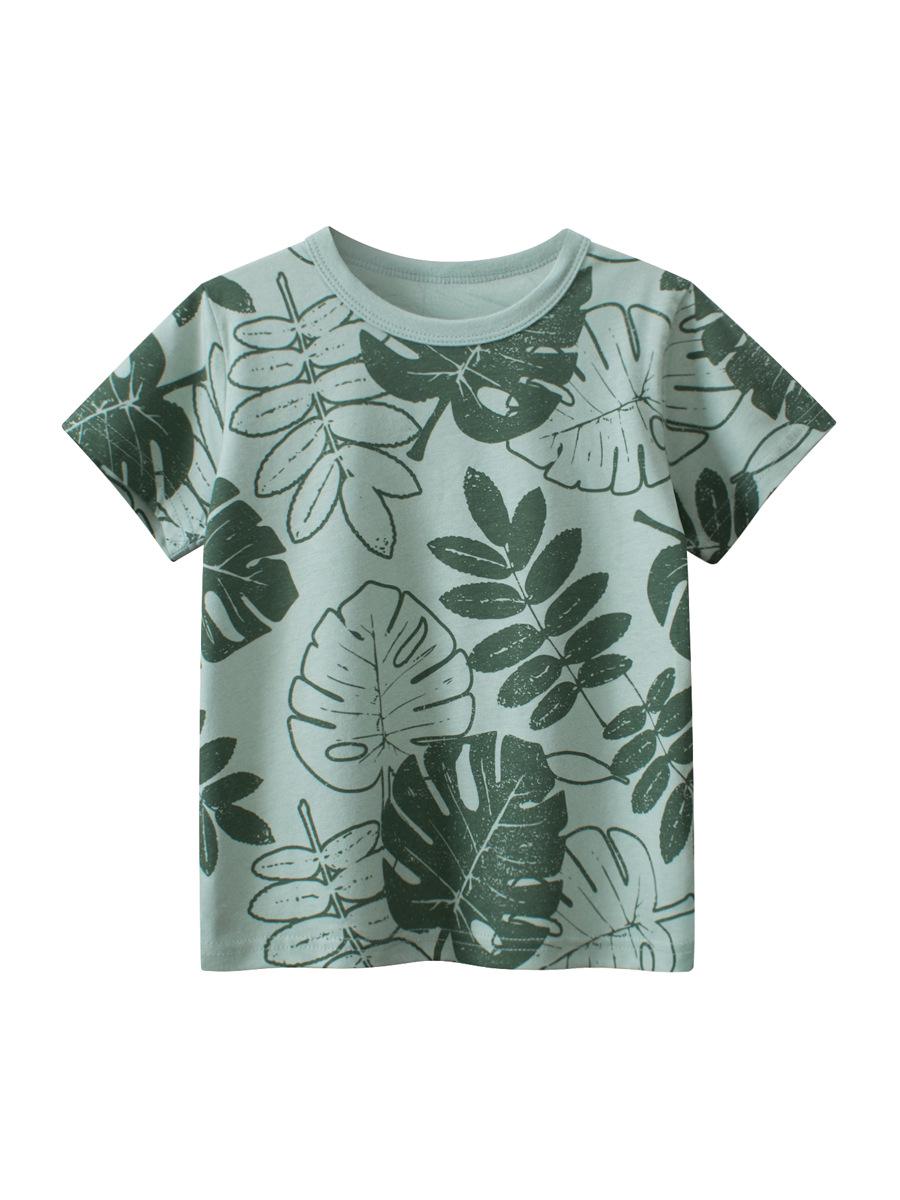 27kids 2024 Korean Style Kids Summer T-Shirts - Short-Sleeve Boy Baby Clothes 140cm