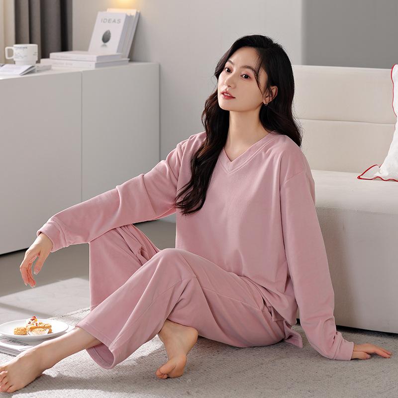Couple Pajamas Women'S Autumn And Winter Island Fleece Long-Sleeved Large Size Men'S Premium Coral Fleece Loungewear