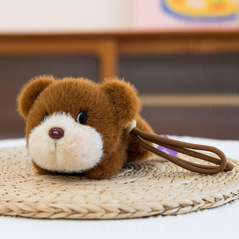 Little Bear Cat Plush Toy Keychain Rabbit Dog Plush Doll Keychain Animal Doll Pendant  Kids Gifts