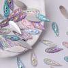 40PCS AB Color Resin Water Drop Diamond Eyebrow Patch, Long Water Drop Phoenix Tail Handmade DIY Decorative Material