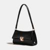 Black underarm bag women's 2025 new oil summer tide texture niche single shoulder portable small square bag crossbody women's bag