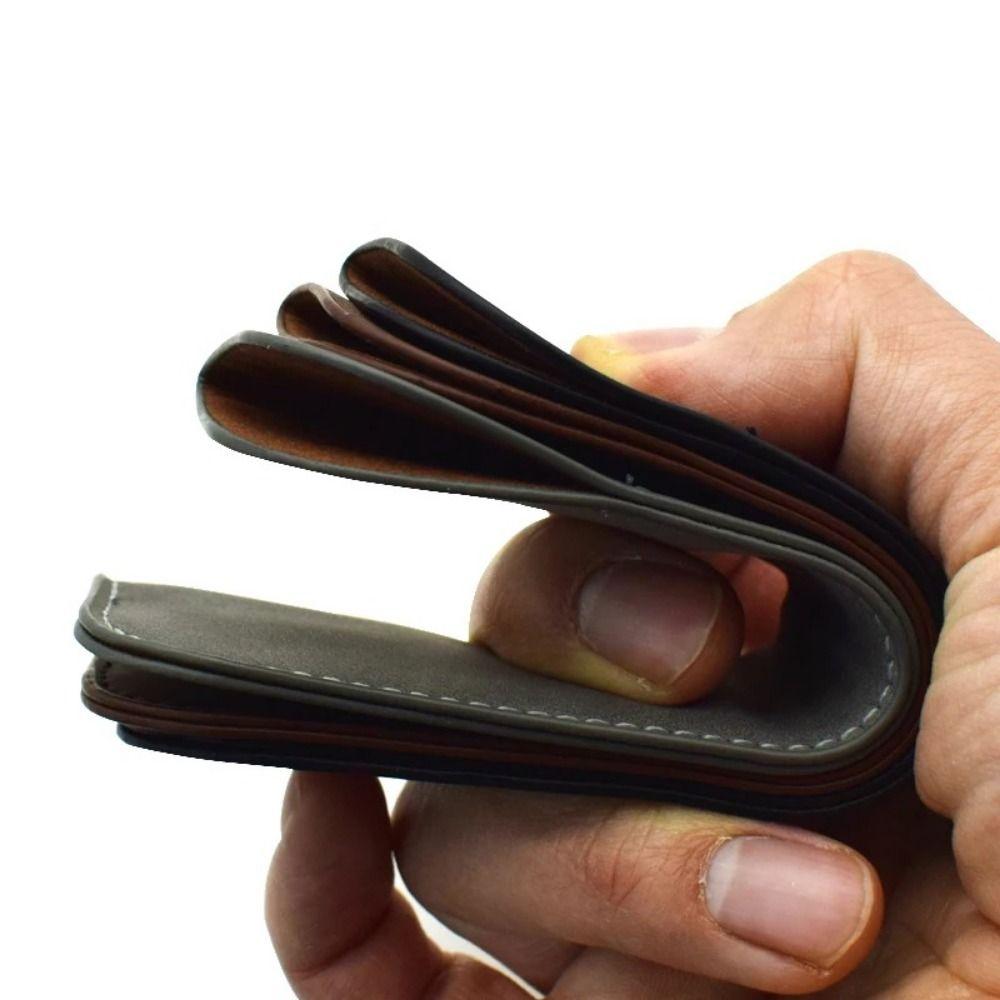 Half Open Leather Pen Bag PU Leather Pen Sleeve Pouch Pen Protective Bag  Student