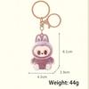 Sitzende Labubu Puppe Schlüsselanhänger Flauschig PVC Spielzeug Taschenanhänger Auto Schlüsselanhänger Geschenke