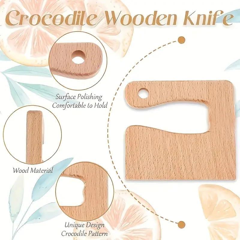 Kids' Cooking Set Safe Kitchen Knives Cookie and Crinkle Cutters for Cooking Early Learning Kitchen Tools Fruits Vegetables Tool
