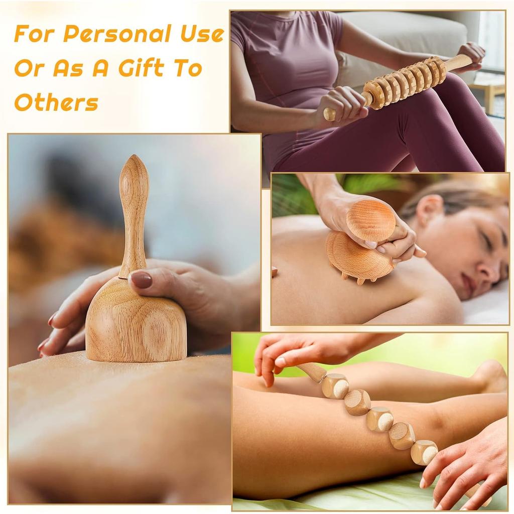 Ensemble d'outils de massage Maderothérapie 16-en-1 pour la sculpture corporelle, le drainage lymphatique, les outils de thérapie Maderoterapia, soulagement des douleurs musculaires, visage pour femmes