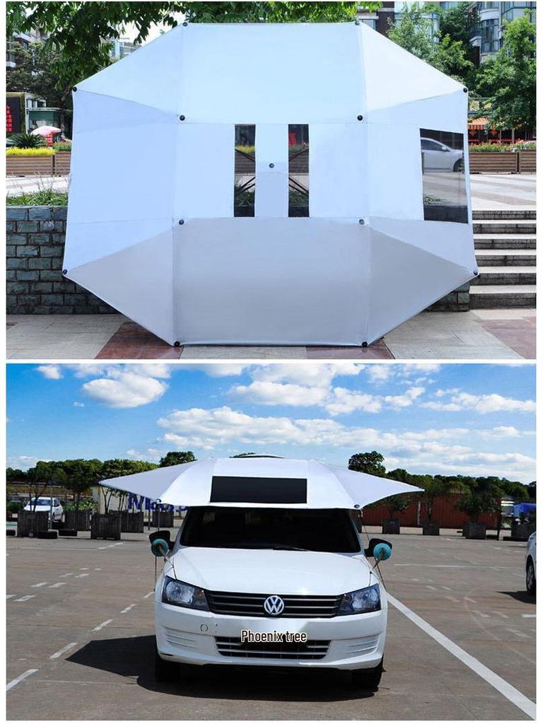 Coach Car Sunshade: Driving School Special Folding Roof Canopy Umbrella