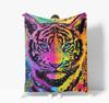 Tiger Blanket Super Soft Warm Bedding Animal Print Throw Blankets Sofa Couch Bedroom Decor Flannel Plush Blanket for All Season