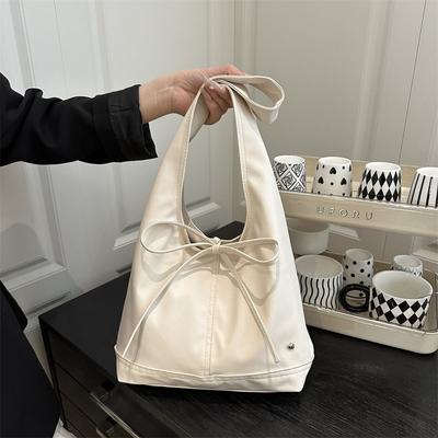 Simple Tote Bag New Niche Women's Bag Versatile Bow Large Capacity Shoulder Bag Underarm Bag