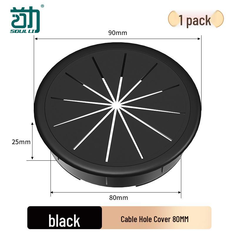 Office Desk Wire Grommet: Decorative Cover for Cable Management (50mm)