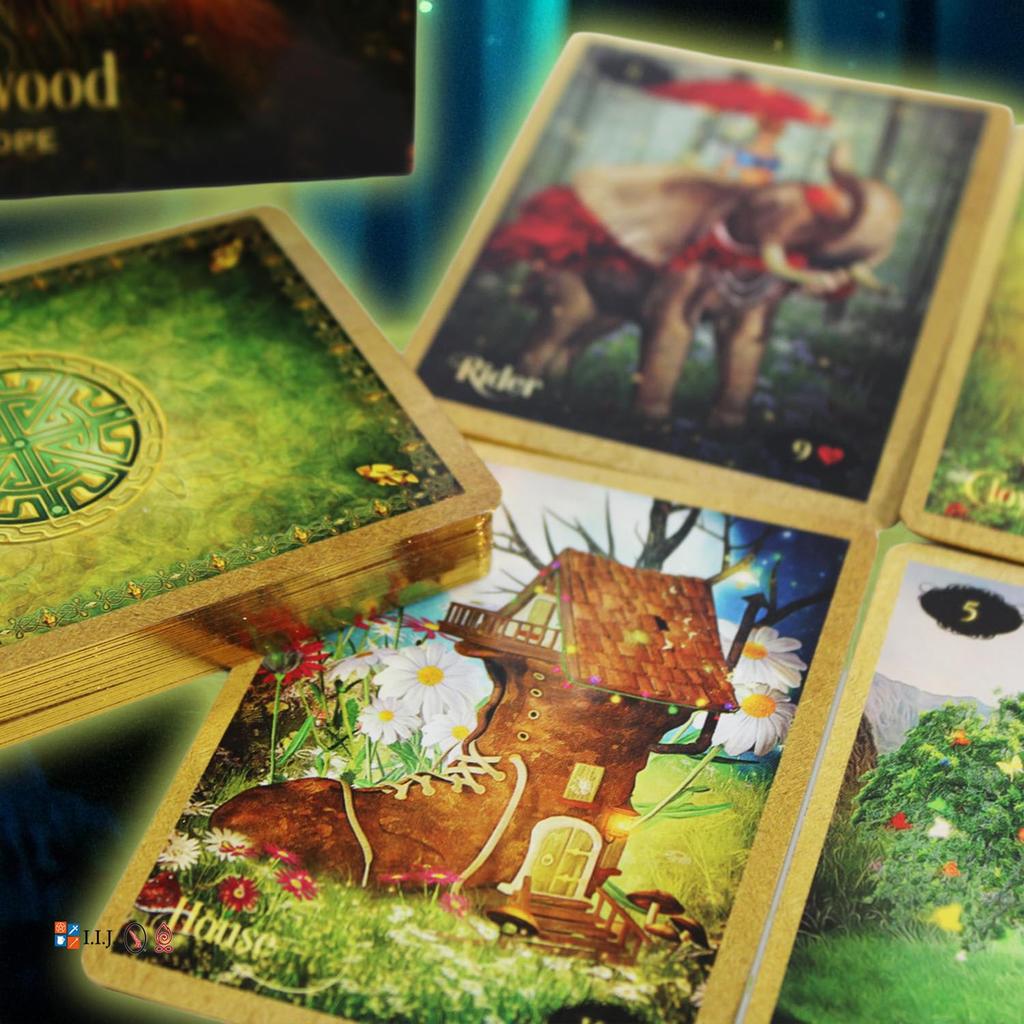 I.I.J Lenormand Cards, Lenormand of Enchantment, Oracle Cards, Fortune Telling, Japanese Instruction Manual Included, Authentic