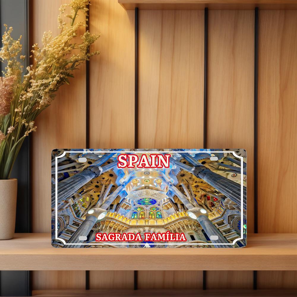 YZFQ Spain Madrid  Vintage Metal Sign Barcelona Tin Plate Tourist Souvenir For Wall  Bar Garage Home Decor 12X6inch JM-0174