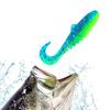 15Pcs 5.5CM/2G Curly Tail Soft Fishing Bait with Glitter Colorful PVC Realistic Bionic Artificial Lure Saltwater Freshwater Fishing Accessories