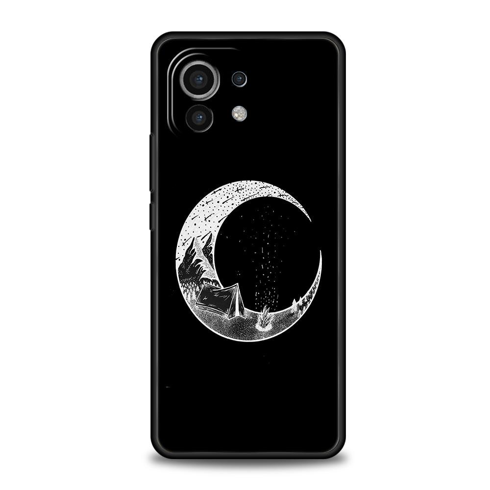 Phone Case For Xiaomi Mi 15 14 14T 13T 12T Pro 12 13 11 Lite 5G 11T X6 X5 Pro TPU Cover Line Mountain Scenery Sun Moon Couples