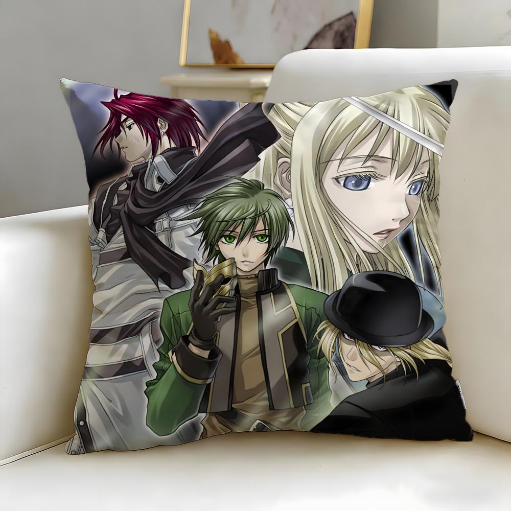classic game Genso Suikoden Cushion Cover Soft EasyWash Pillow Case Versatile for Couch Bed Travel and Office