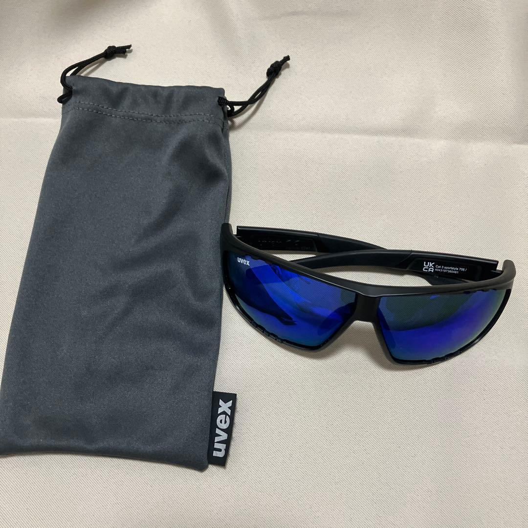 Used uvex sports sunglasses uv400 mirror lens running/biking