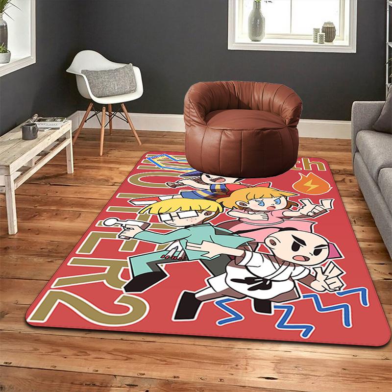 Retro Video Game Characters Rug Floor Mat for Living Room or Bedroom Soft and Comfortable Carpet a Gift for Birthday and Holiday.