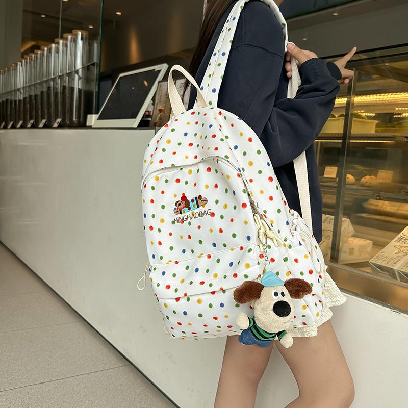 Fresh and Fresh High School College Backpack for Women New Trendy Versatile Backpack Large Capacity Ridge Protection Cute Backpack