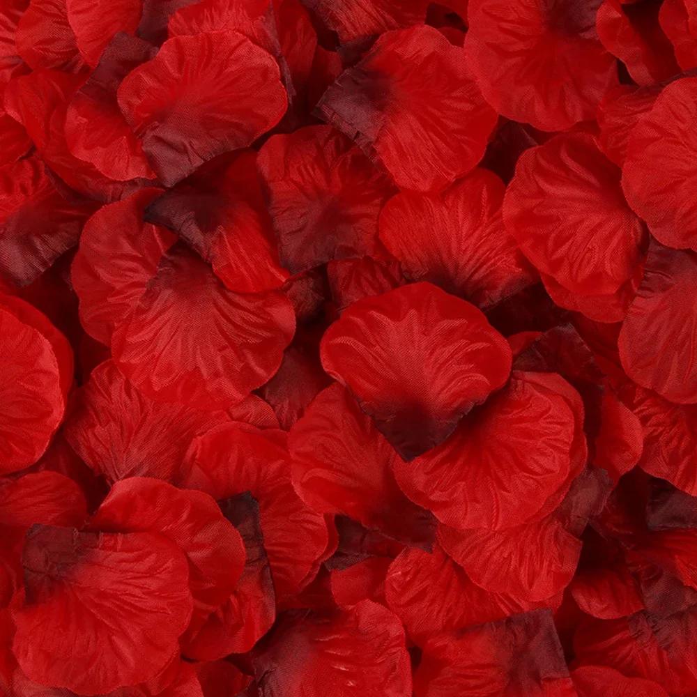 100-10000 Stück Top Bunte künstliche gefälschte Rosenblätter Rot Weiß Gold Rosen Blütenblätter Blumen Romantische Hochzeit Party Valentinstag Dekor