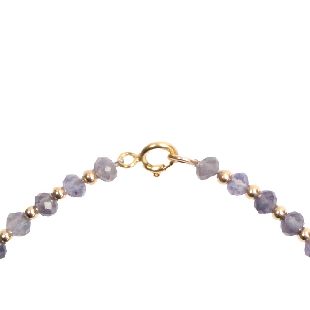 Bien Vetu 3Mm Carving Iolite Gold-Filled 1X1 Ping Pong Bracelet Gf