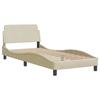 VidaXL Bed Frames with Headboard, Upholstered Bed with Slatted Base, Single Bed with Footboard, Adult Bedroom Bed, 373110