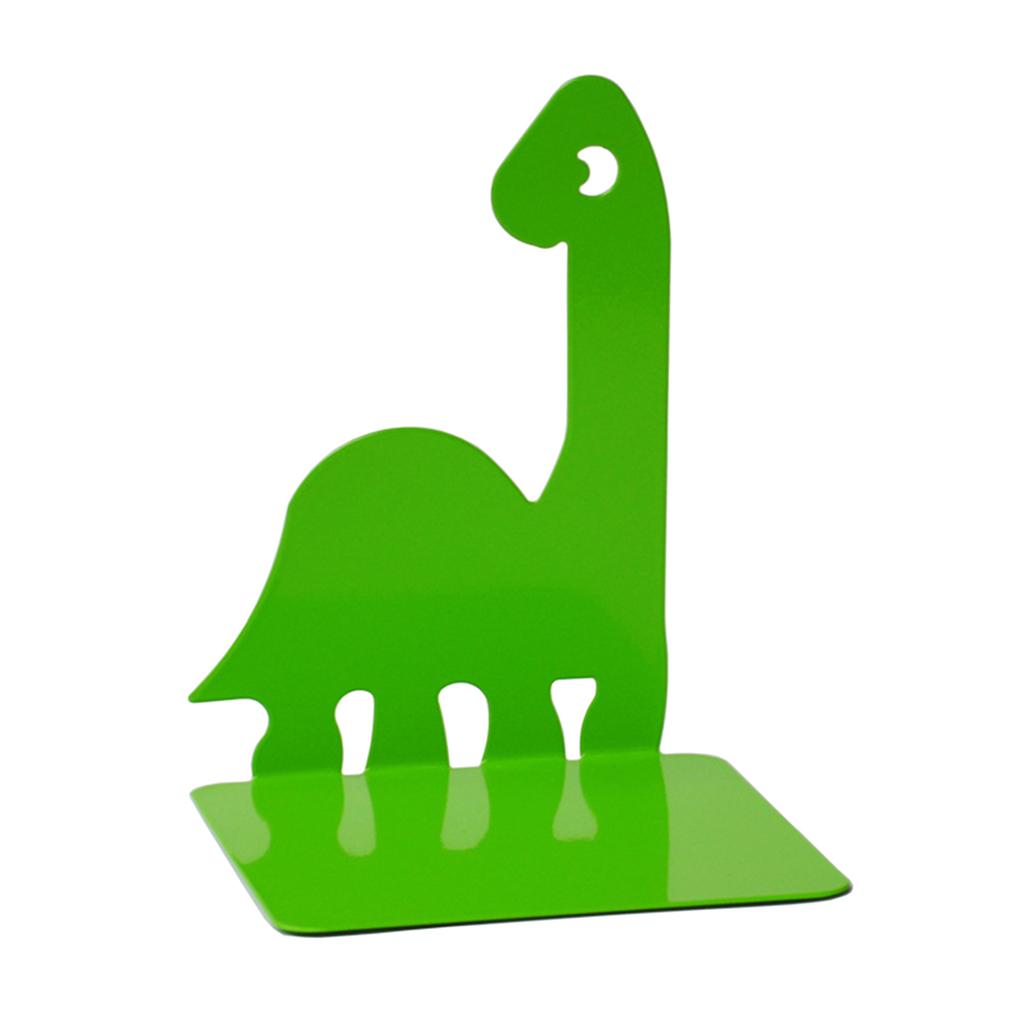 2 Pcs Cartoon Bookends Book Stoppers Metal Bookends Book Holders Dinosaur Book End for Library Bedroom