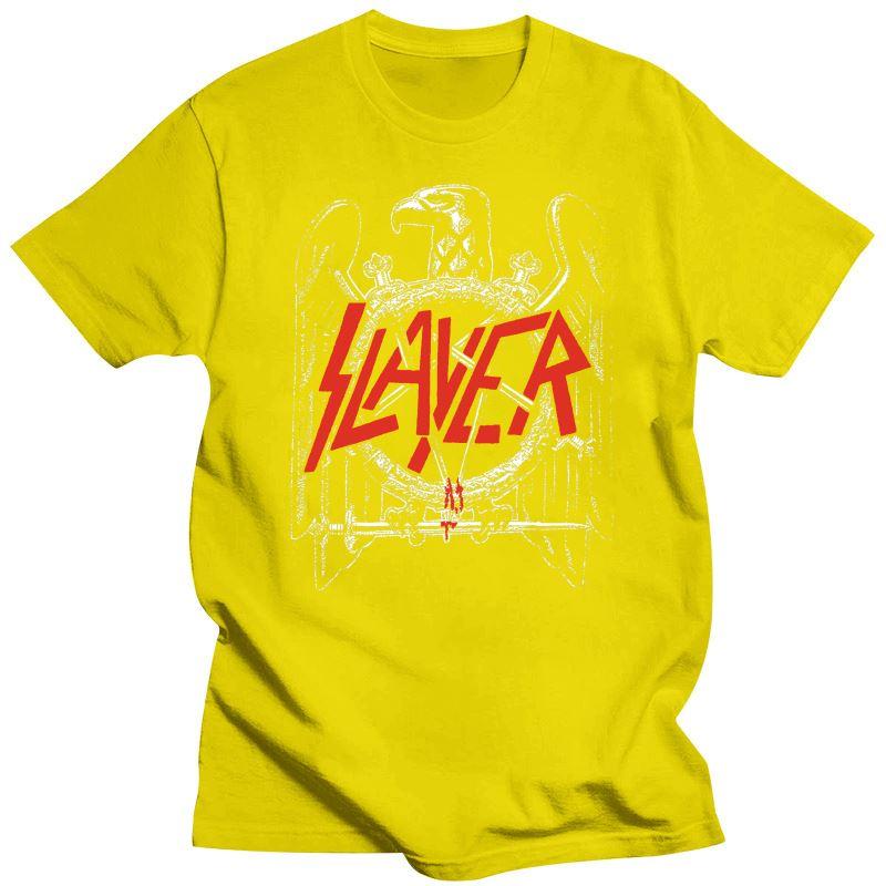 2023 Slayer Unisex'S Black Eagle T-skjorte Unisex kvinner Medium Black T-skjorte 2Xl 3Xl 4Xl 5Xl 100% bomull T-skjorte