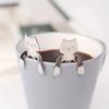 1PCS Stainless Steel Cute Mini Cat Spoon for Tea, Coffee, Dessert, Sugar, Ice Cream,