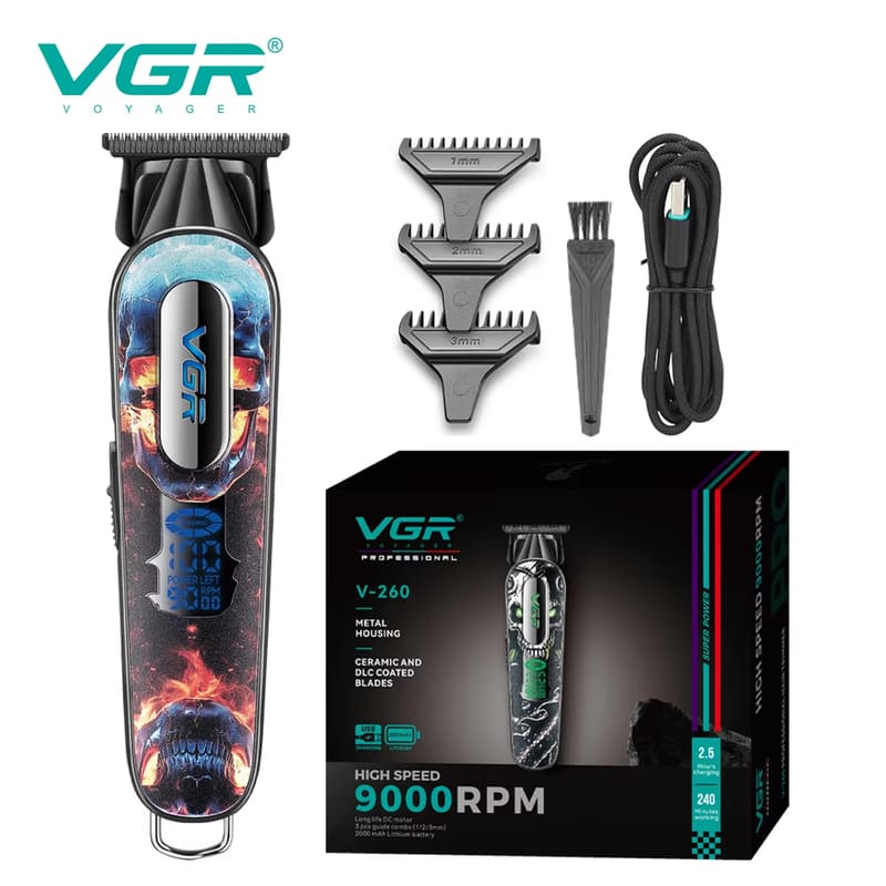 

Мужская электрическая профессиональная высокоскоростная машинка для стрижки волос 9000 об/мин, машинка для стрижки волос с цифровым дисплеем, беспроводная машинка для стрижки, бритва, уход за волосами