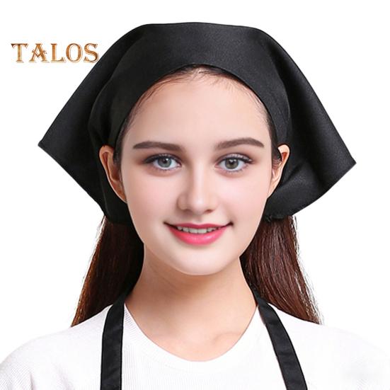 Triangle Head Scarf Women Hair Bandana Waiter Work Headscarf for Kitchen Restaurant Female Chef Cap for Bakers Baristas Cleaners