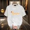 Heavy 100% Cotton Short-Sleeved T-Shirt Men'S Hong Kong Style Trend Printed Half-Sleeved Loose Couple T-Shirt