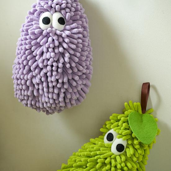 Chenille Hand Towel Soft Absorbent Microfiber Towels Bathroom Three-dimensional Fruit Shape Quick Drying Hand Towel