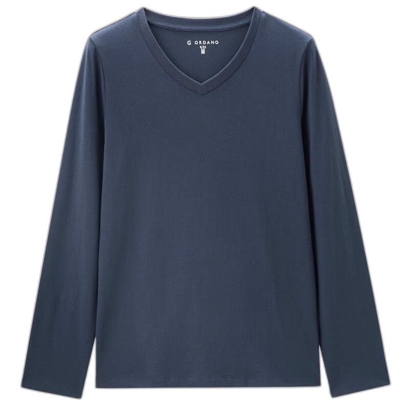 Giordano Women s Basic Cotton V-Neck Long Sleeve T-Shirt L