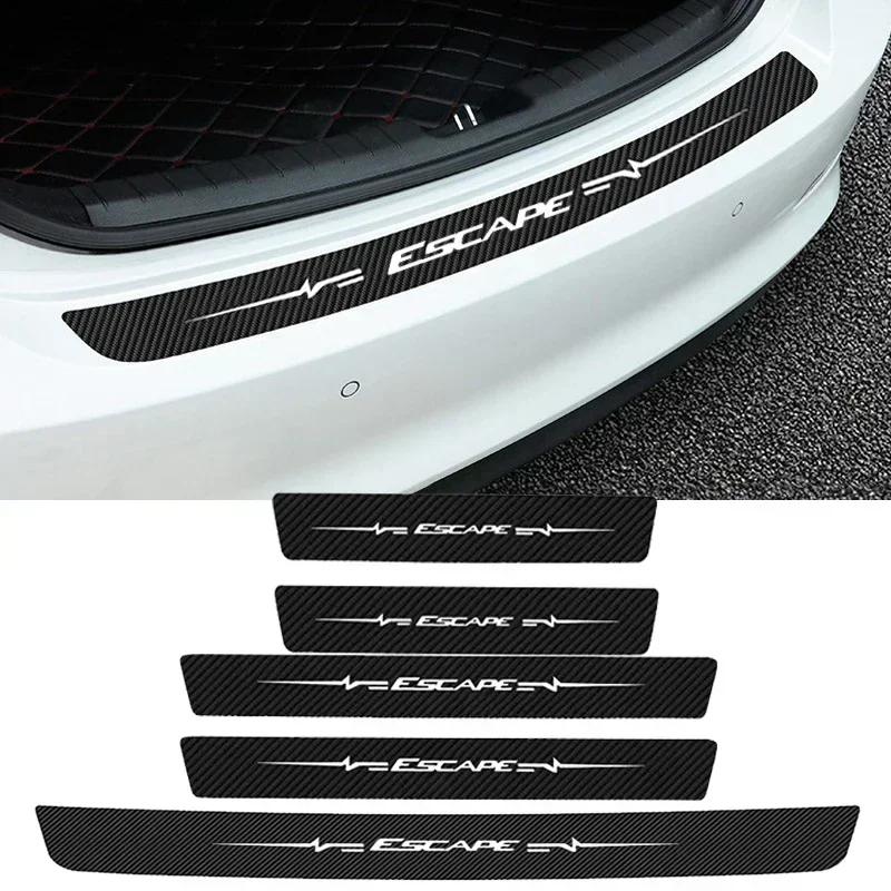 ROPP7 For Ford Escape Logo Car Door Sill Protector Sticker Waterproof Anti Scratch Guard Plate Decal Auto Modification Accessories