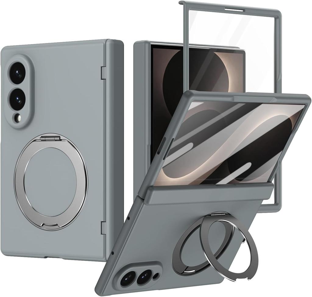 360° drehbare magnetische Halterung Hülle für Samsung Galaxy Z Fold 8 Fold8 für Magsafe Integrierter Bildschirmschutz Scharnier Schutzhülle