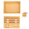 Bamboo Multi Devices Charging Station Charging Dock Stand Rack for Phone Tablet Watch