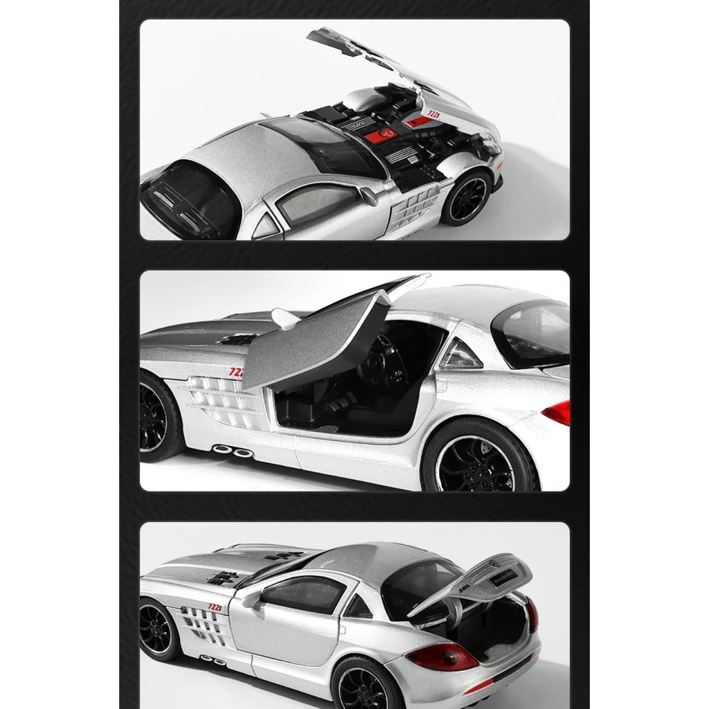 1/32 Benz SLR 722S Roadster Speedster Alloy Diecast Model Car Collection Hobby Decoration Home Ornament Birthday Gift with Boyfriend