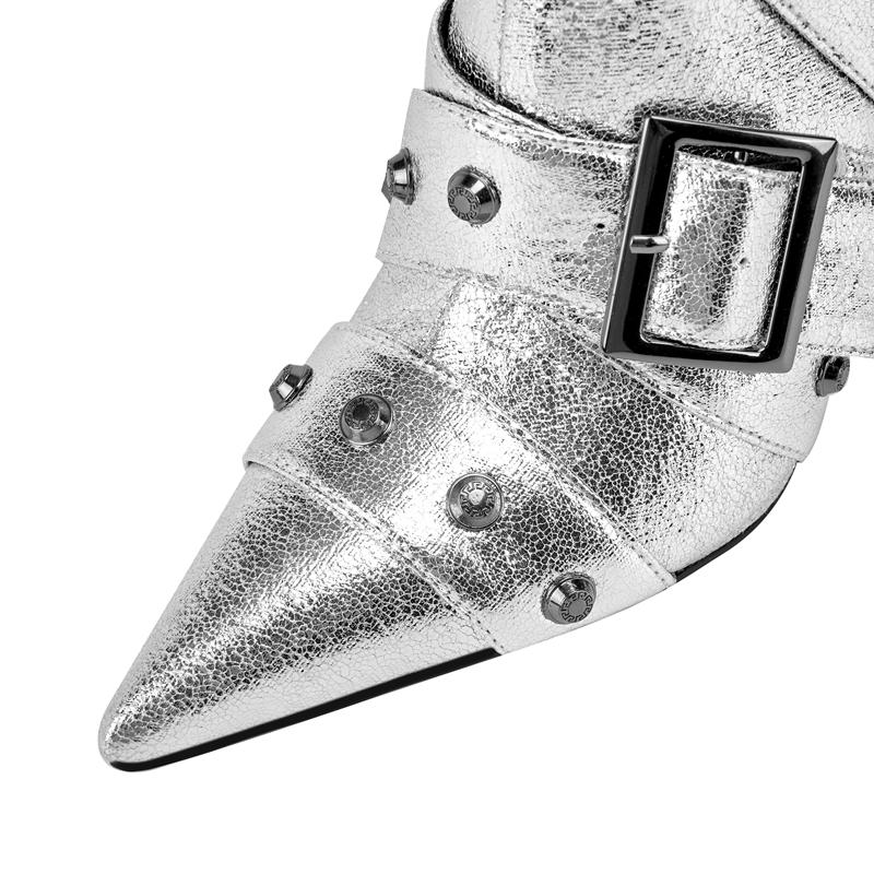 Fashion Kaky's New Pointed Belt Buckle High Heel Large Women's Boots Long Boots High Barrel Boots Fashion Boots