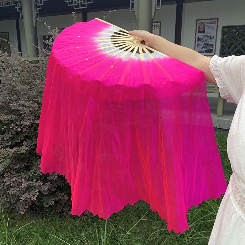 1-Foot Double-Sided Yangge Dance Fitness Fan Prop