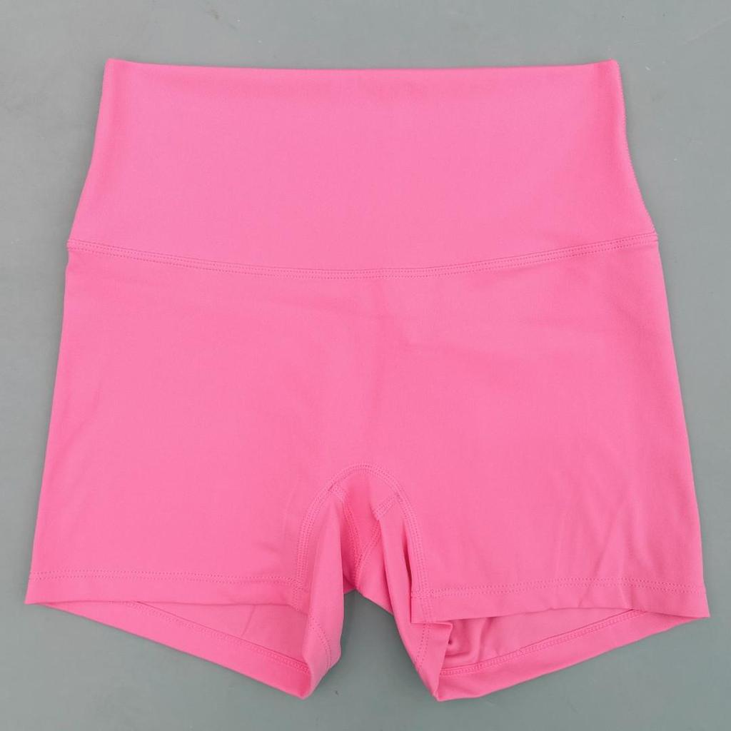 Plain Color High-Stretch Yoga Shorts - Soft, Three-Quarter Length Base Layer