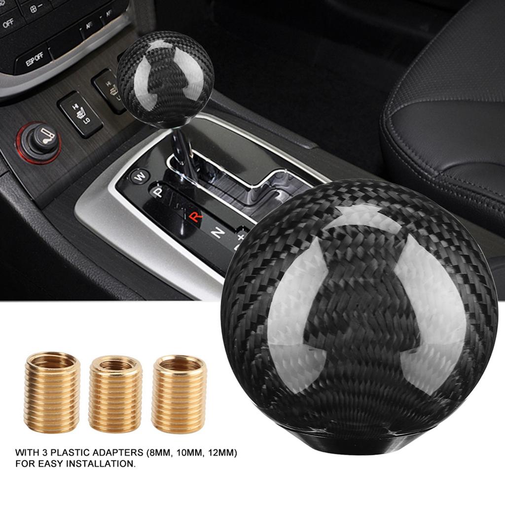 Car Universal Modification Carbon Fiber Manual Knob Gear Shift Head Shifter