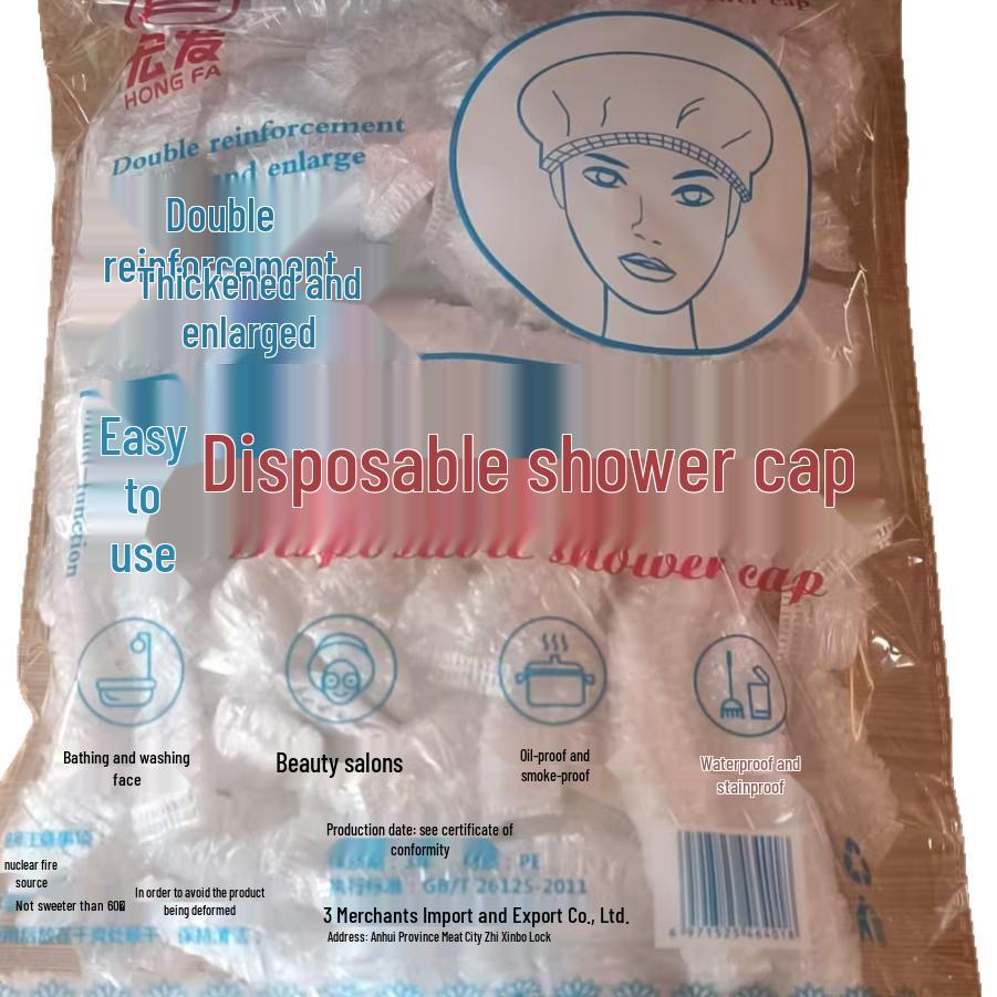 Thickened Waterproof Shower Cap for Women - Anti-Oil Hair Mask & Dye Cover