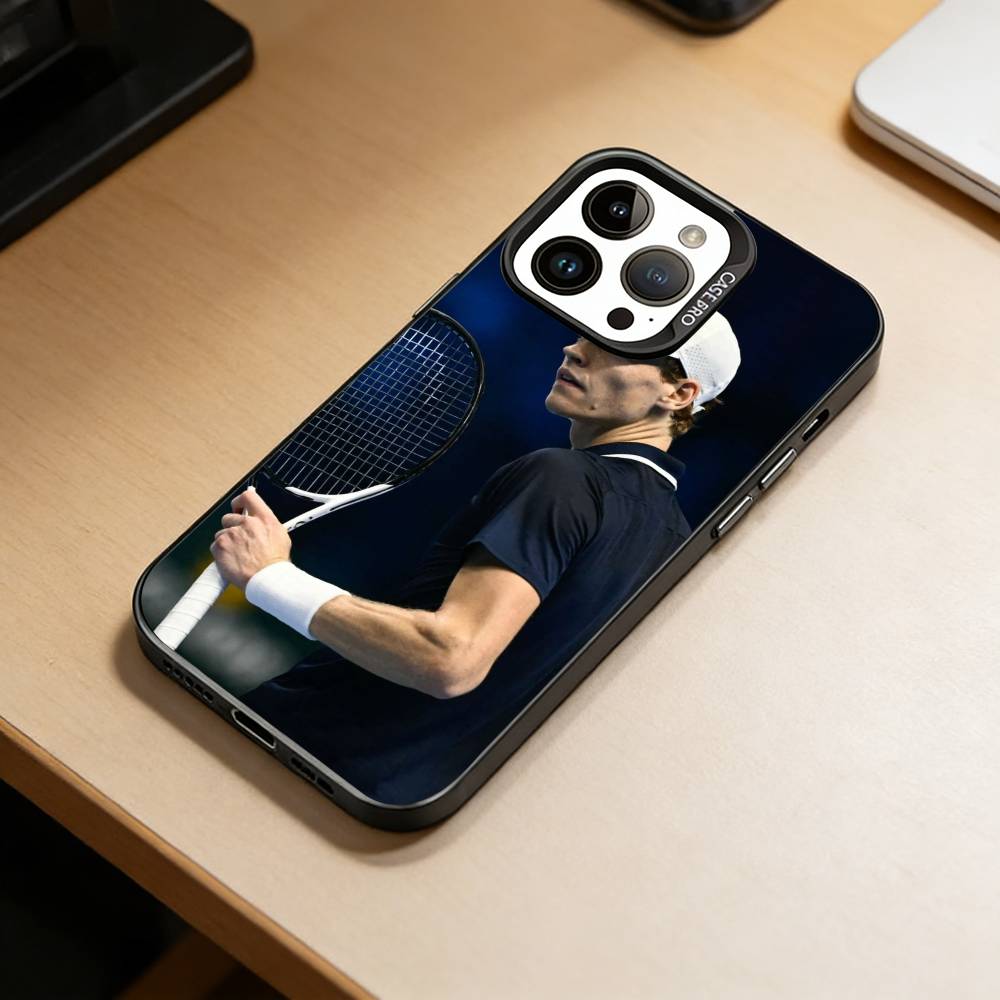 J-Jannik Sinner  Phone Case For iPhone 17,16,15,14,13,12,11 Plus,Pro Max,XS,Colorful Silver Black Cover